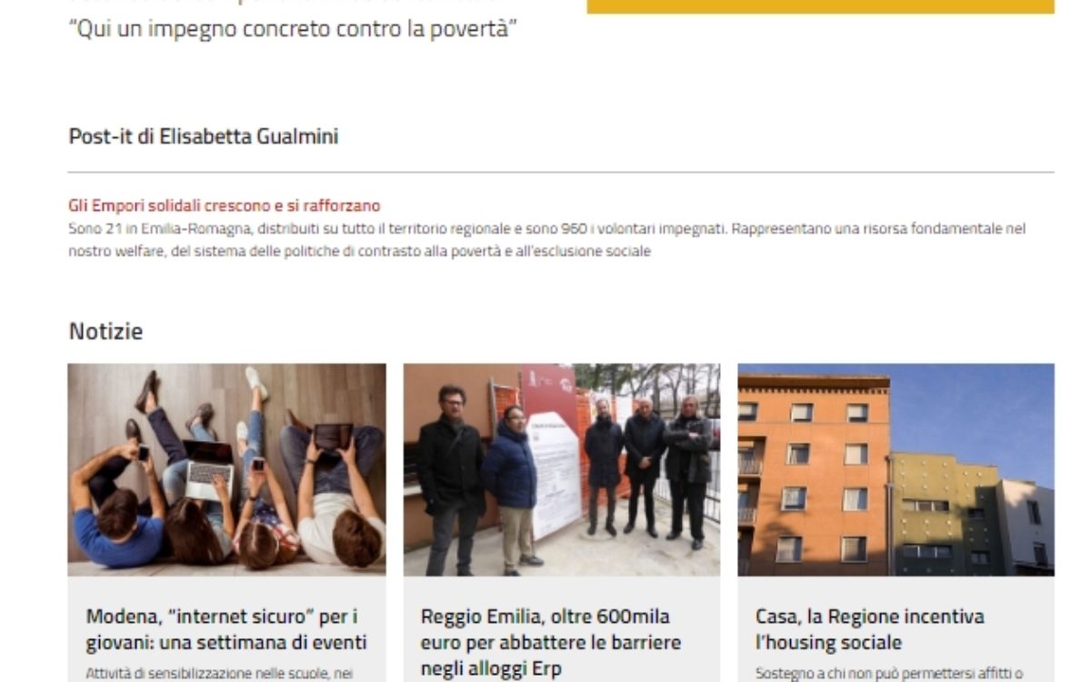 socialeER - Portfolio - Express Comunicazione - Regione Emilia Romagna